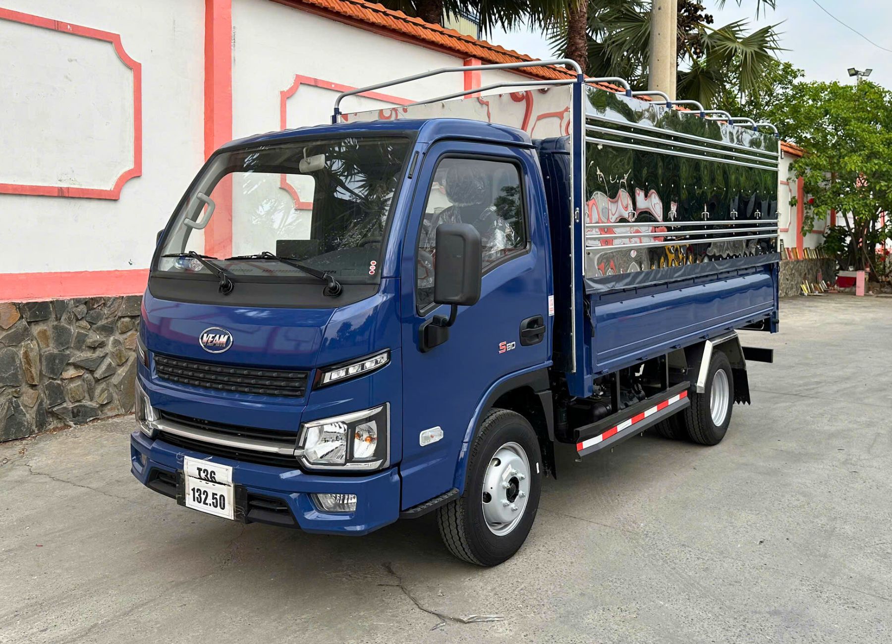 xe tải veam s80 thùng mui bạt