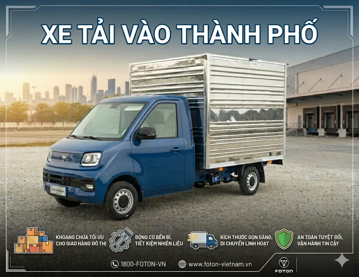 Xe tải Foton Wonder có vào phố được không